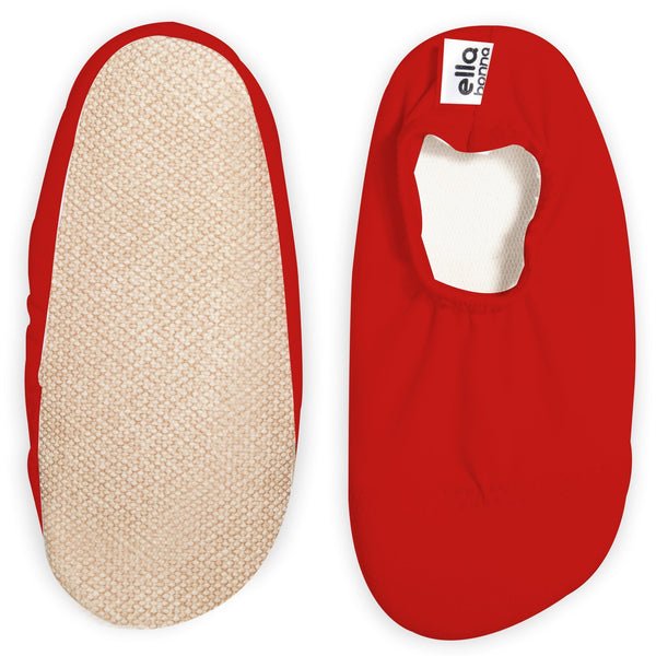 Non-Slip Sole, Unisex Baby, Children's Sea Shoes, Pool Booties, Burgundy - The Baby Penguin