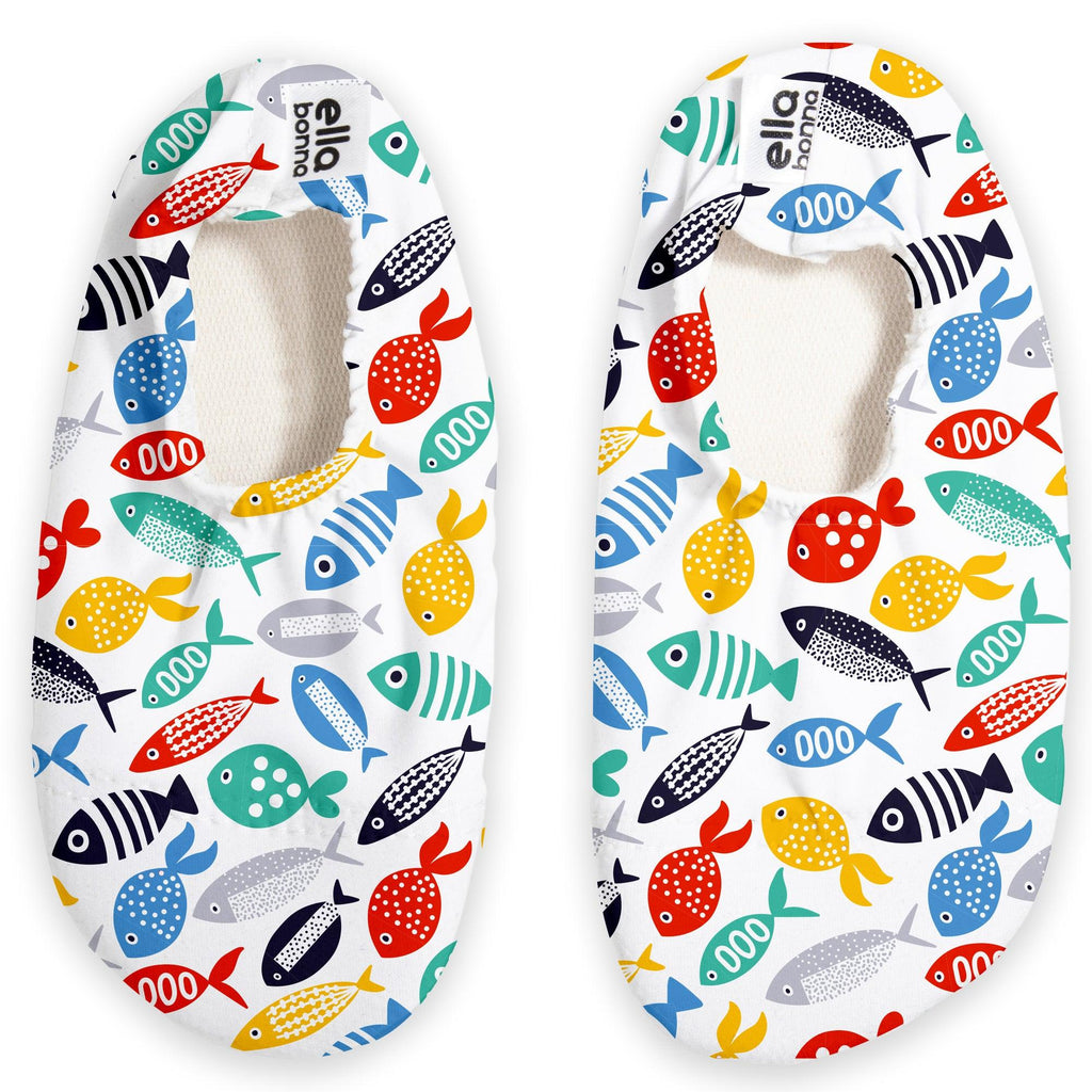 Non-Slip Sole, Unisex Baby, Children's Sea Shoes, Pool Booties, Colorful Fish - The Baby Penguin
