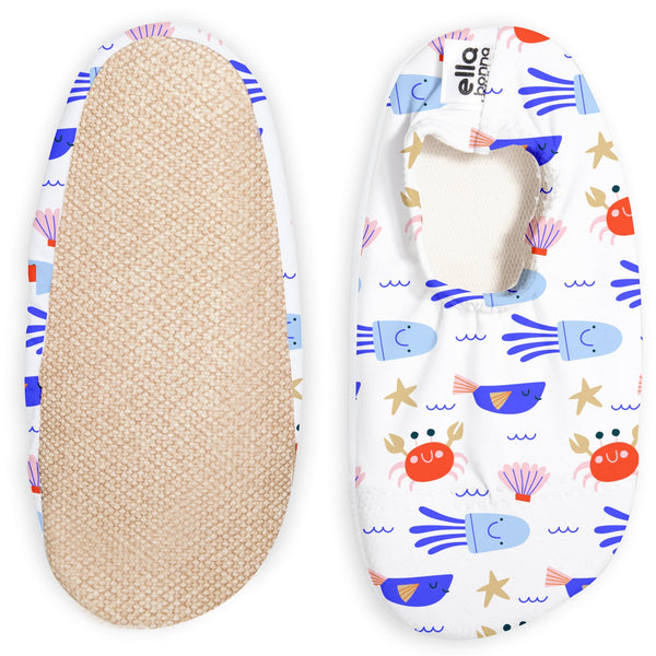 Non-Slip Sole, Unisex Baby, Children's Sea Shoes, Pool Booties, Crap - The Baby Penguin