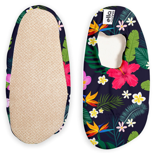 Non-Slip Sole, Unisex Baby, Children's Sea Shoes, Pool Booties, Flowers - The Baby Penguin