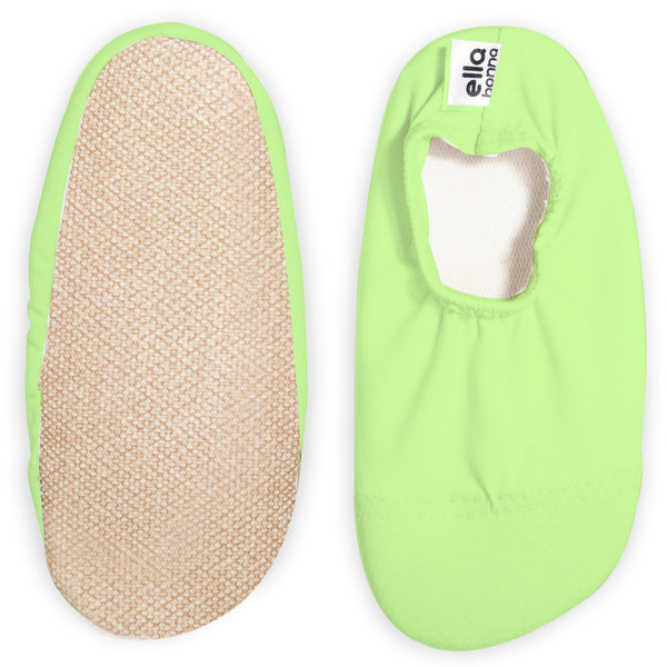 Non-Slip Sole, Unisex Baby, Children's Sea Shoes, Pool Booties, Light Green - The Baby Penguin