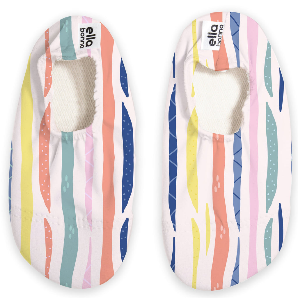 Non-Slip Sole, Unisex Baby, Children's Sea Shoes, Pool Booties, Lines - The Baby Penguin