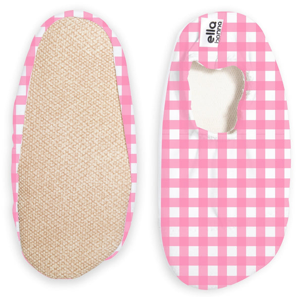 Non-Slip Sole, Unisex Baby, Children's Sea Shoes, Pool Booties, Pink Strips - The Baby Penguin