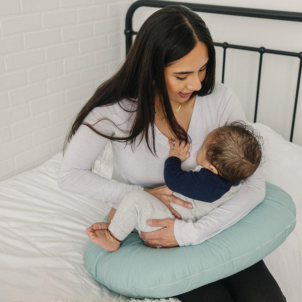 Nursing Pillow - Eucalyptus - The Baby Penguin