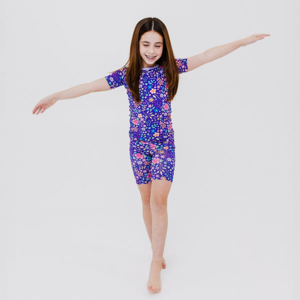 Orchid Gardens Short Sleeve Pajamas - The Baby Penguin