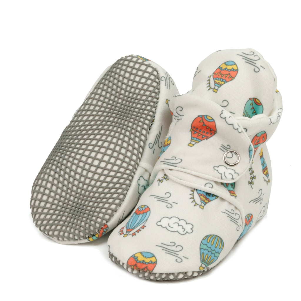 Organic Cotton Baby Booties, Non-Slip Sole, Cotton Newborn Booties Home Nursery Shoes, Cappadocia - The Baby Penguin