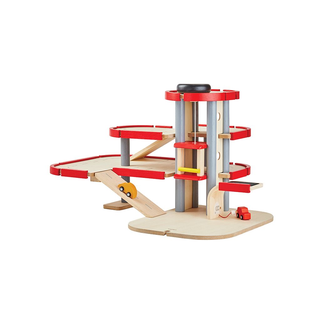 Parking Garage - Top Sustainable Toy - PlanToys USA - The Baby Penguin