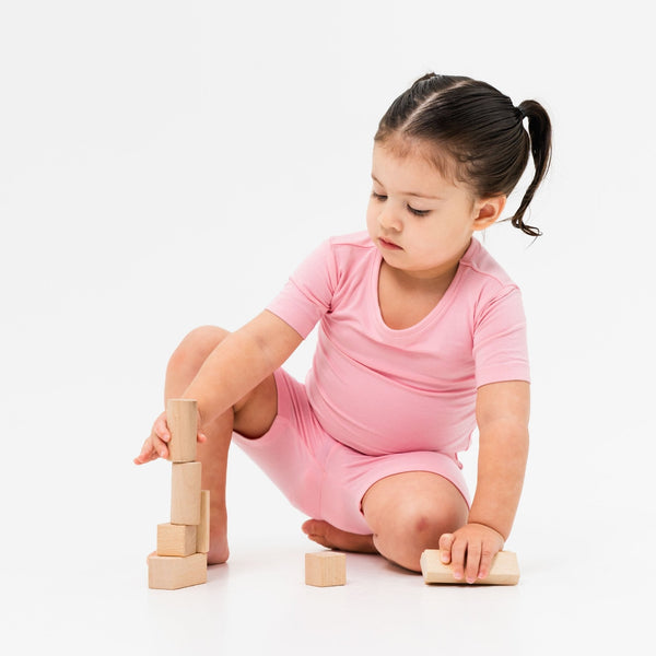 Pink Blossom Short Sleeve Pajamas - The Baby Penguin