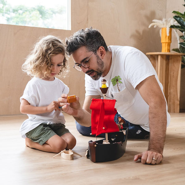 Pirate Ship - Top Sustainable Toy - PlanToys USA - The Baby Penguin