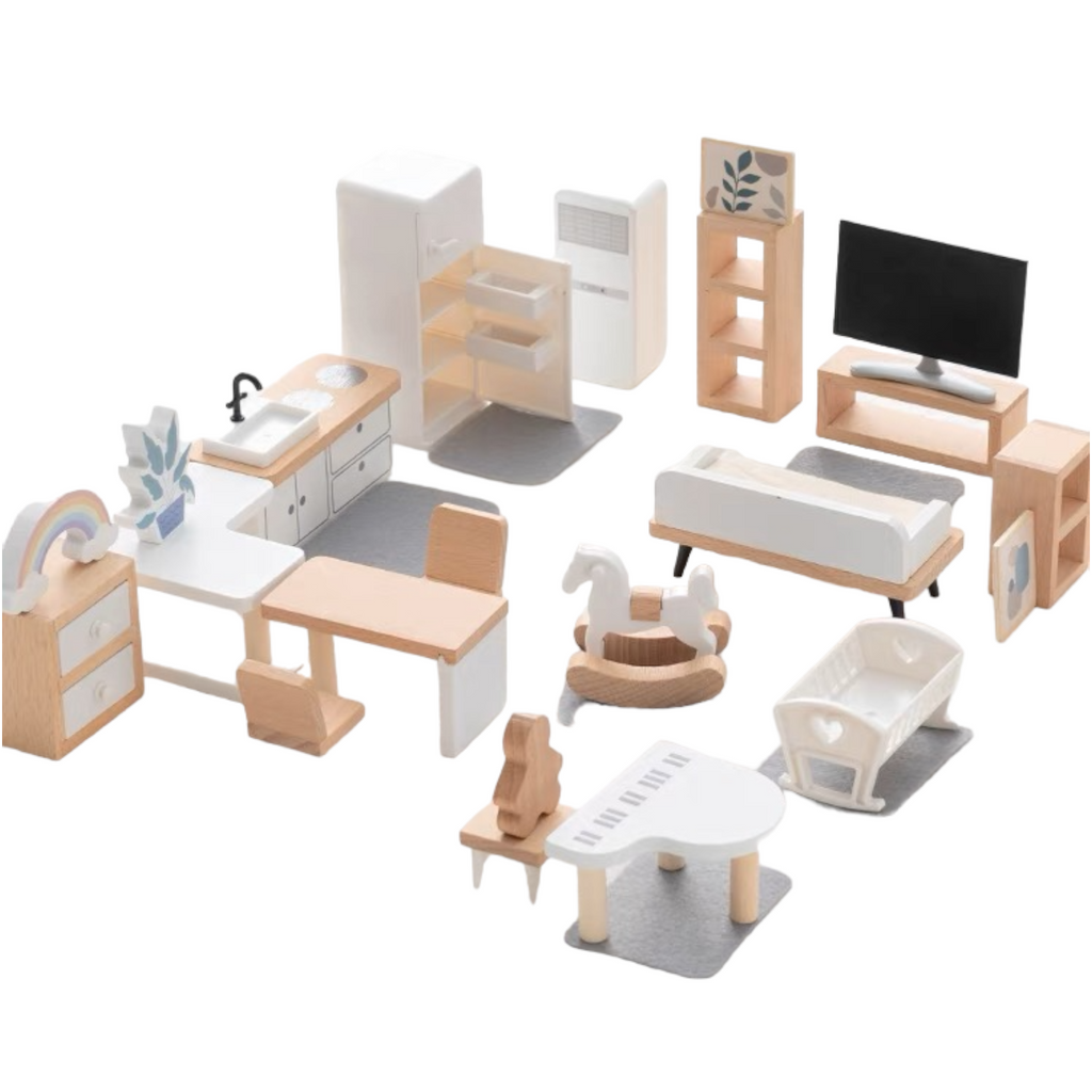 **Pre-order (Ships in 1-2 Weeks)**Wooden Dollhouse Furniture Toy Pretend Play Set |  | The Baby Penguin