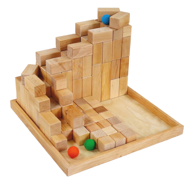 **Pre-order (Ships in 2-3 Weeks)**100 Pcs Large Natural Stepped Pyramid Wooden Stacking Building Blocks |  | The Baby Penguin