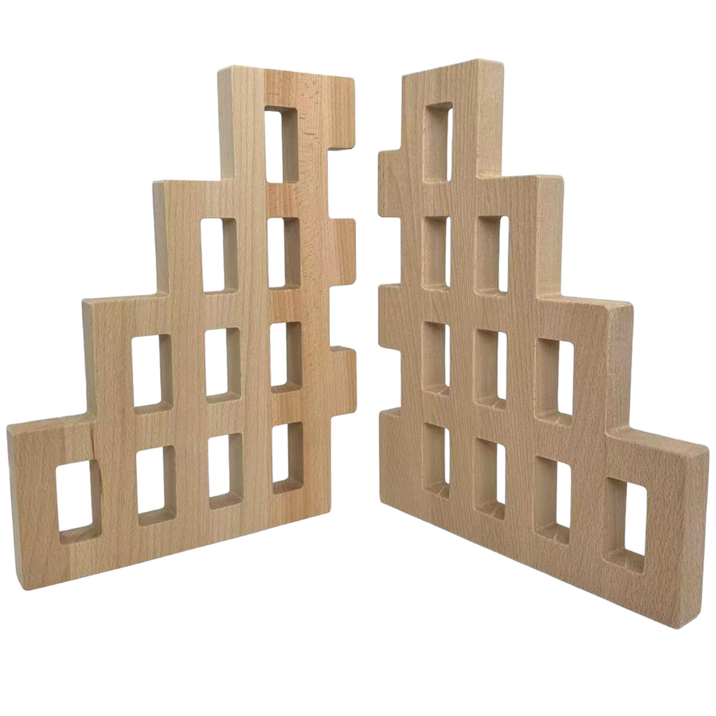 **Pre-order (Ships in 2-3 Weeks)**2 Pcs Wooden Skyline Window Building Set ONLY |  | The Baby Penguin