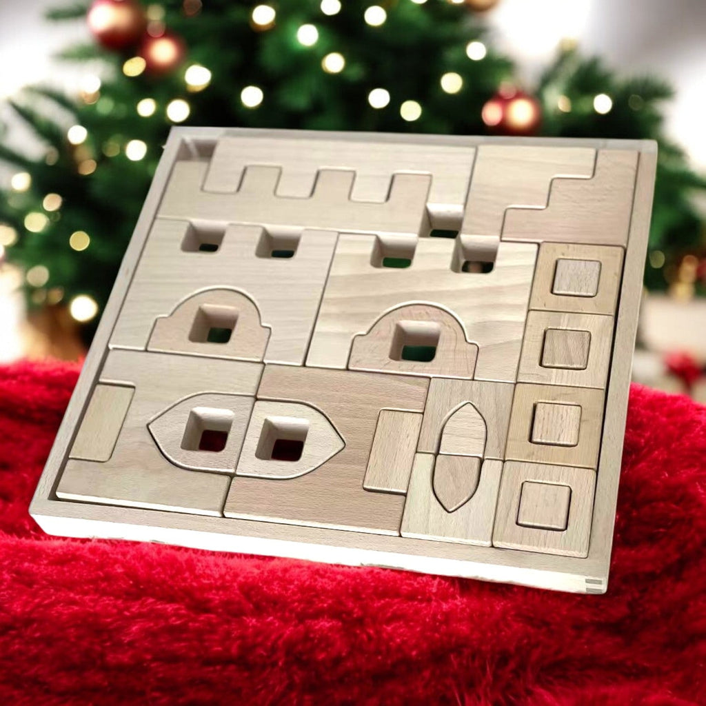 **Pre-order (Ships in 2-3 Weeks)**26 Pcs Fairy Tale Town Blocks Set with Storage Tray |  | The Baby Penguin