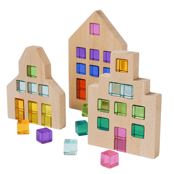 **Pre-order (Ships in 2-3 Weeks)**3 Pcs Wooden Window Houses ONLY |  | The Baby Penguin