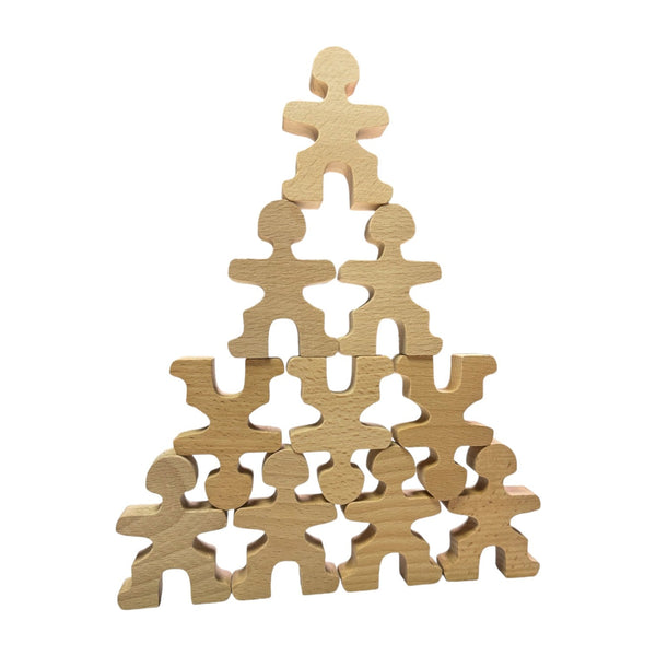 **Pre-order (Ships in 2-3 Weeks)**32 Pcs Wooden Little Balancing People Stacking Set |  | The Baby Penguin