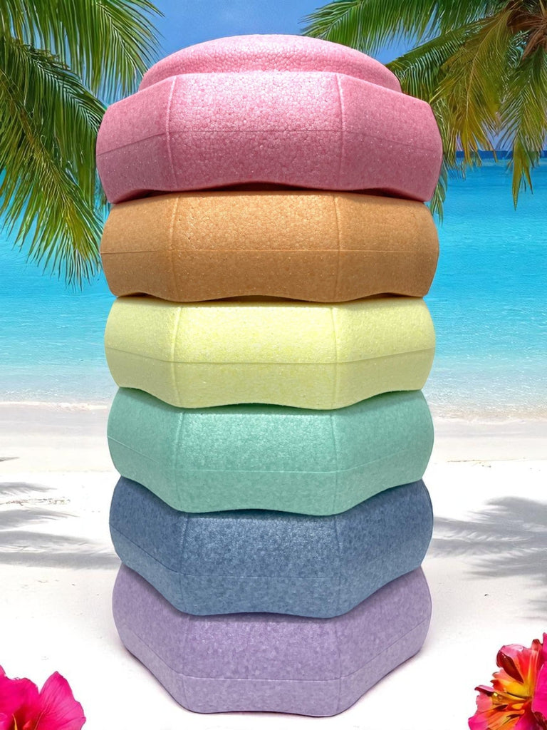 **Pre-order (Ships in 2-3 Weeks)**6 Pieces Pastel Rainbow Stepping Stones Set |  | The Baby Penguin