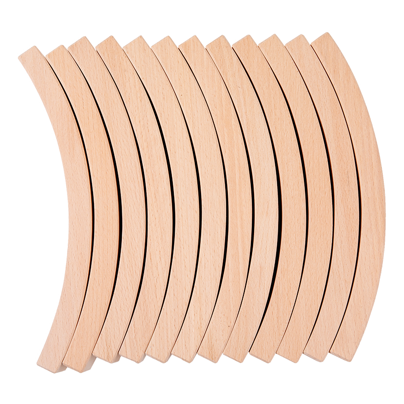 **Pre-order (Ships in 3-4 Weeks)**12 Pcs Large Curved Natural Wooden Building Blocks |  | The Baby Penguin