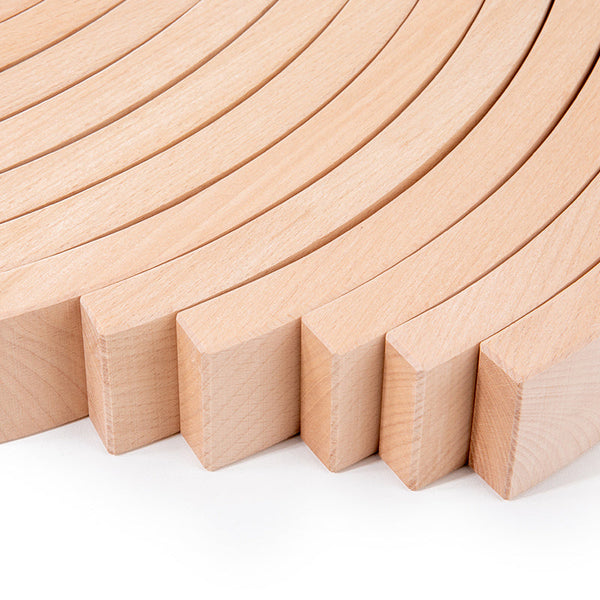 **Pre-order (Ships in 3-4 Weeks)**12 Pcs Large Curved Natural Wooden Building Blocks |  | The Baby Penguin
