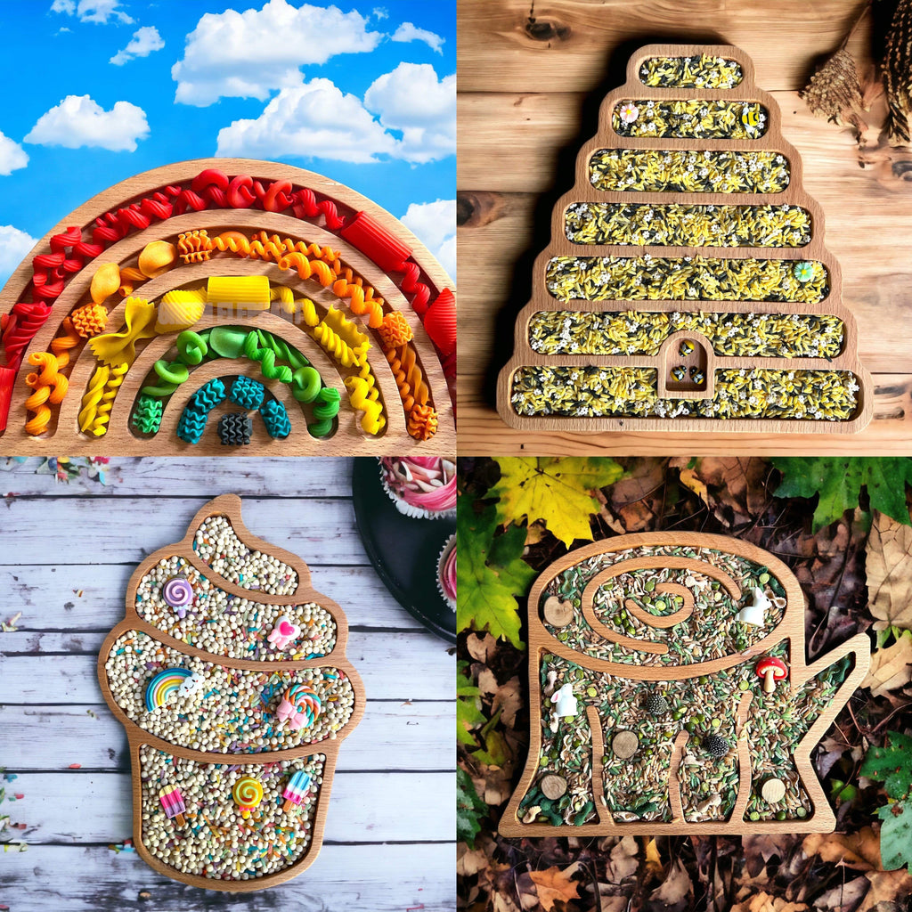 **Pre-order (Ships in 3-4 Weeks)**Beechwood Sensory Sorting Tray |  | The Baby Penguin