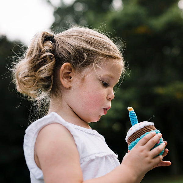 Pretend Play Food Rattle - Cupcake with Candle | Rattle | The Baby Penguin