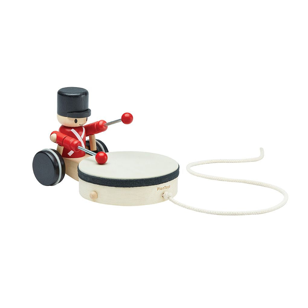 Pull Along Drummer - Top Sustainable Toy - PlanToys USA - The Baby Penguin