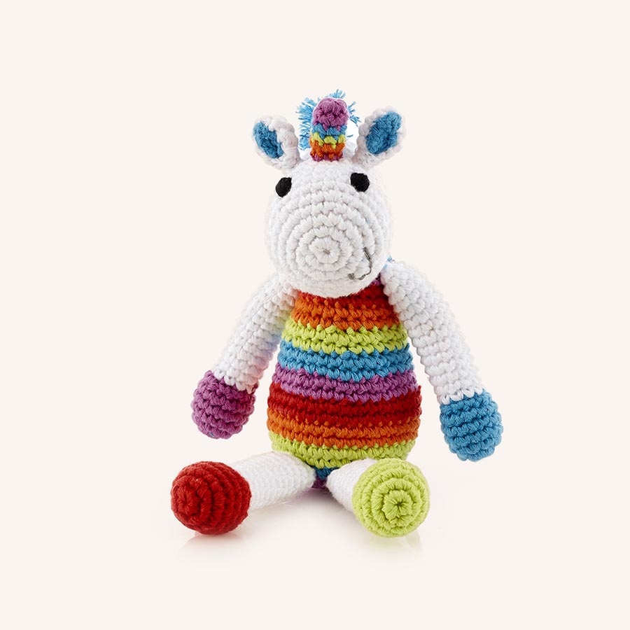 Rainbow Unicorn Rattle - Small |  | The Baby Penguin