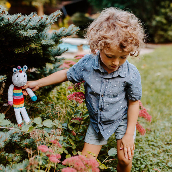 Rainbow Unicorn Rattle - Small |  | The Baby Penguin