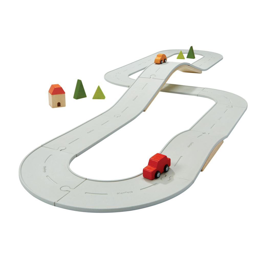 Rubber Road & Rail Set - Large - Top Sustainable Toy - PlanToys USA