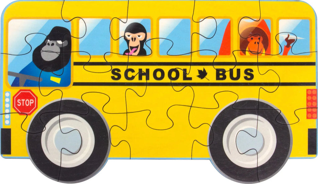 School Bus Jigsaw Puzzle | Sustainable Toy | USA Made