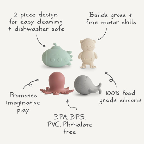 Sealife Mold Free Bath Play Set | Bath Play set | The Baby Penguin