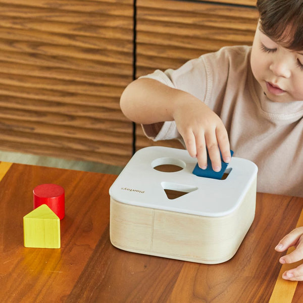 Shape & Sort It Out Bin - Top Sustainable Toy - PlanToys USA - The Baby Penguin