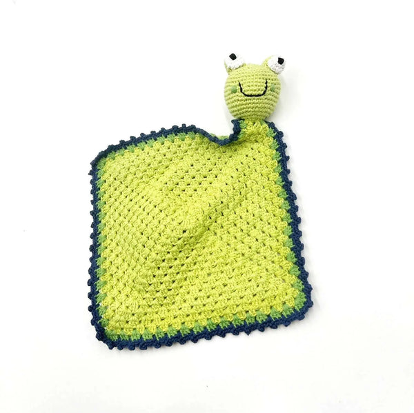 Sleepy Frog Lovey - Organic Cotton Soother | Lovey blanket toy | The Baby Penguin
