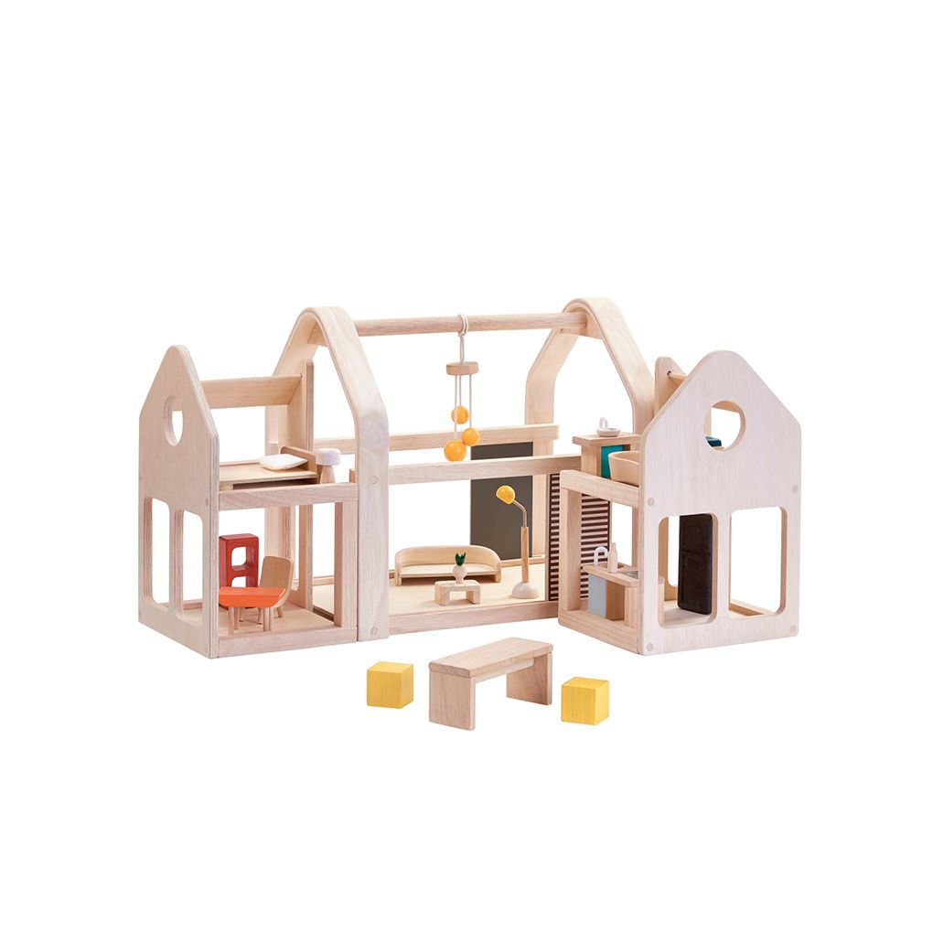 Slide N Go Dollhouse - Top Sustainable Toy - PlanToys USA - The Baby Penguin