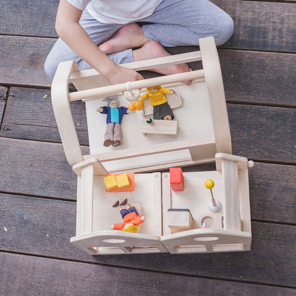 Slide N Go Dollhouse - Top Sustainable Toy - PlanToys USA - The Baby Penguin