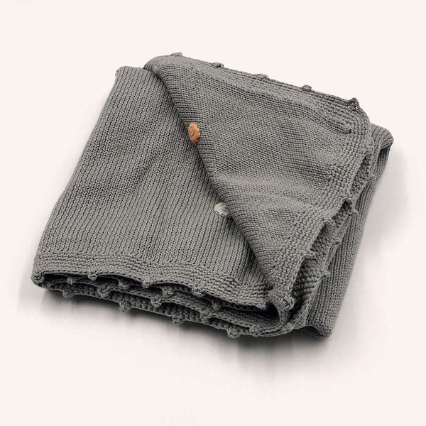 Spotty Baby Blanket - Gray |  | The Baby Penguin