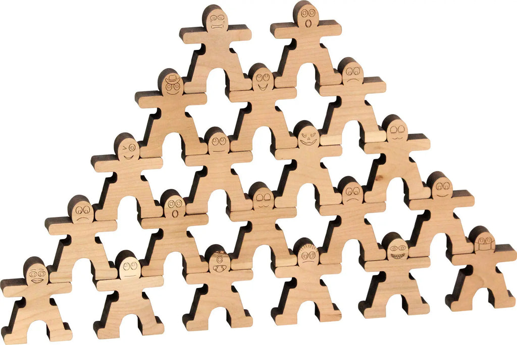 Stacking Dudes, 20pcs | Made in the USA Maple Landmark