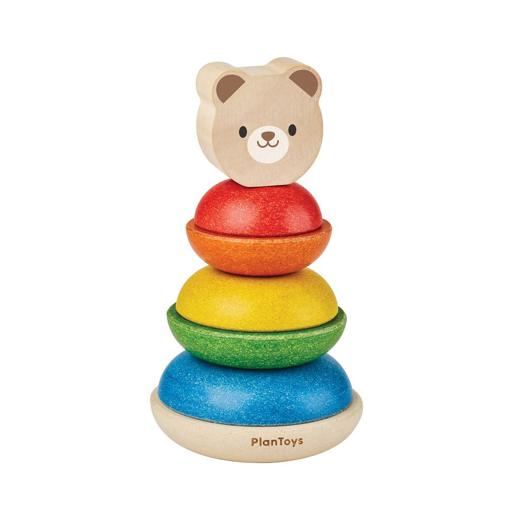 Stacking Ring - Bear - Top Sustainable Toy - PlanToys USA - The Baby Penguin