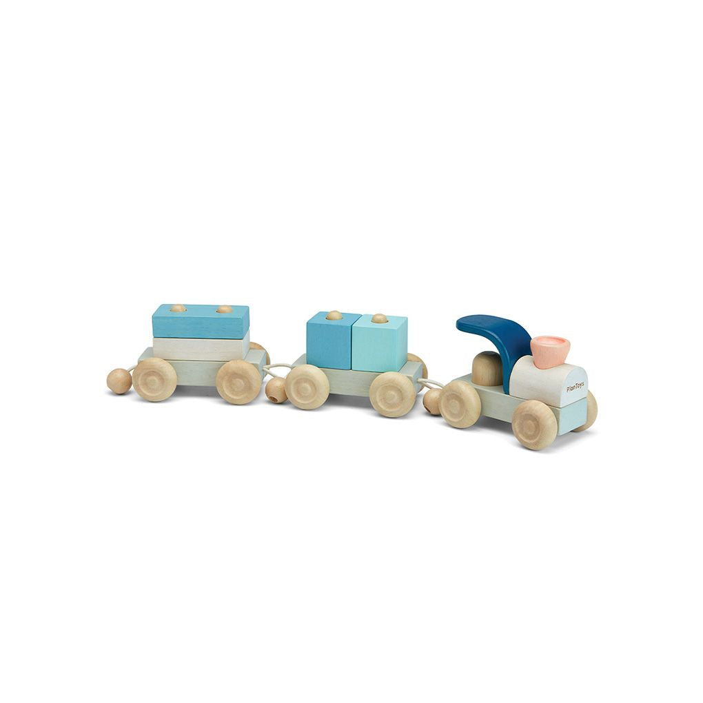 Stacking Train Trio - Orchard - Top Sustainable Toy - PlanToys USA - The Baby Penguin