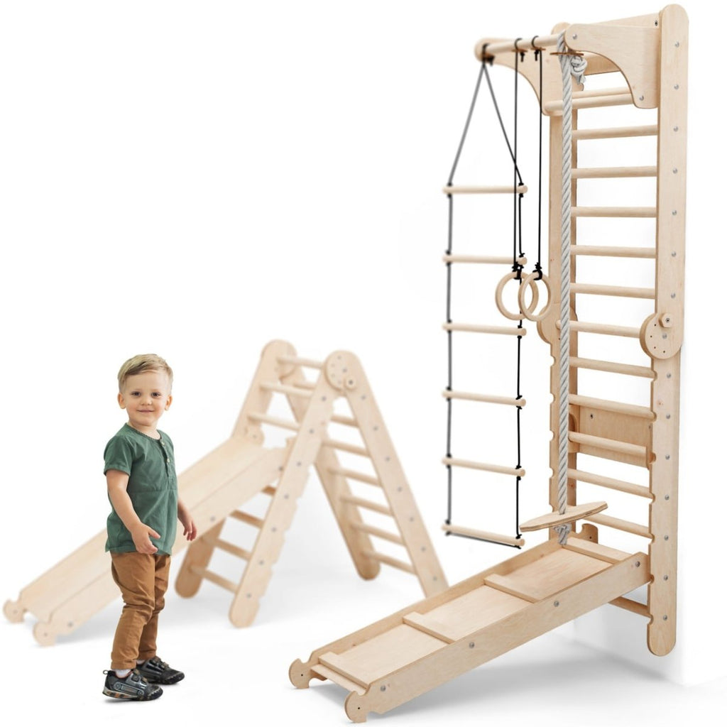 Swedish Ladder Set + Swing Gym 3in1 + Slide Board + Triangle Ladder - The Baby Penguin