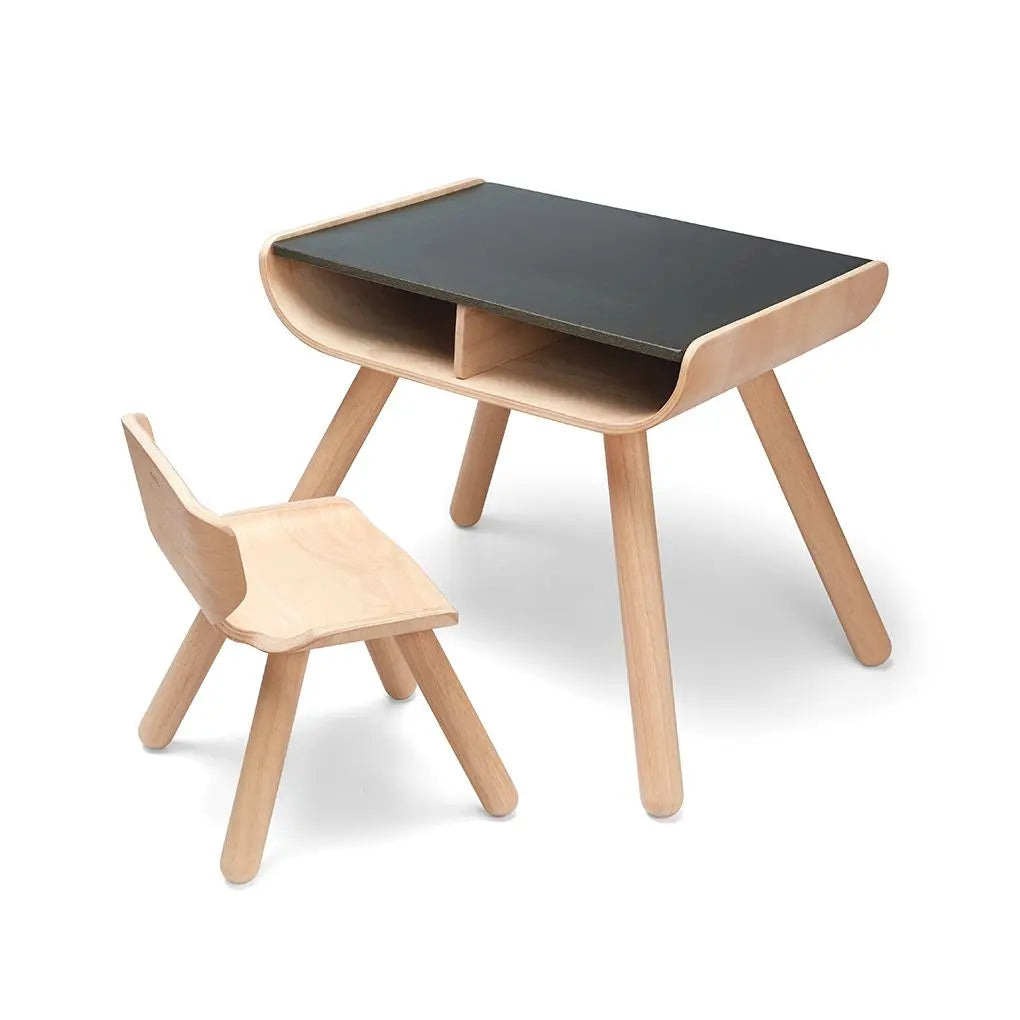 Table & Chair - Black | PlanHome | Perfect for 3-6 year olds! PlanToys USA