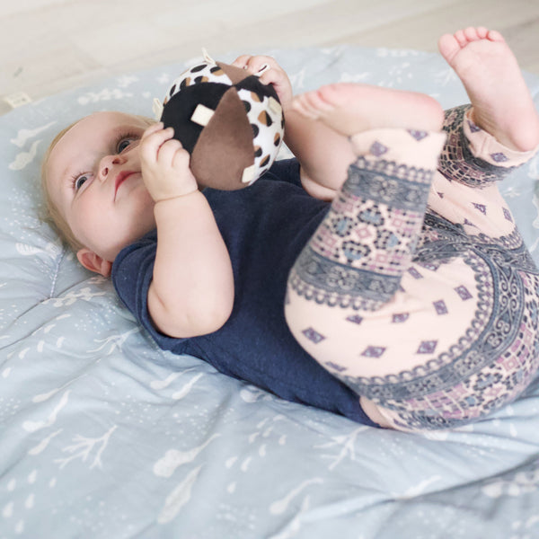 Taggy Ball with Rattle - Acorn - The Baby Penguin