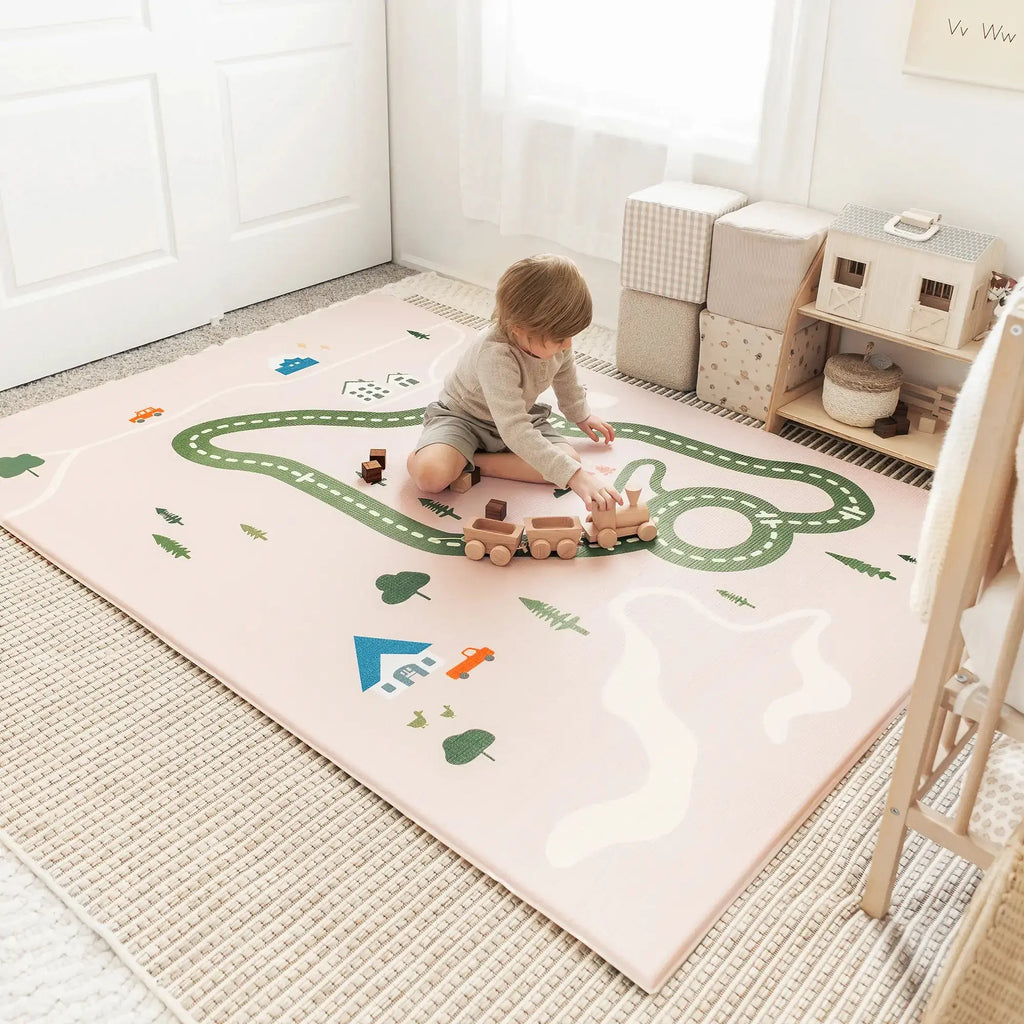 Tiny Land® Double-Sided Baby Playmat Forest Track Wonder | Play Mats | The Baby Penguin