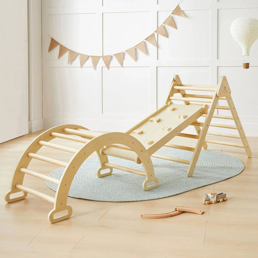 Tiny Land® Pikler Triangle 7-in-1 Montessori Climbing Set | climbing set | The Baby Penguin