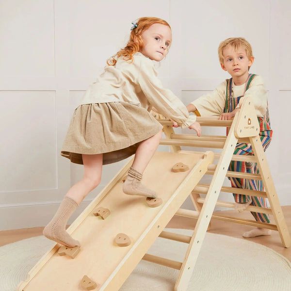Tiny Land® Pikler Triangle 7-in-1 Montessori Climbing Set | climbing set | The Baby Penguin
