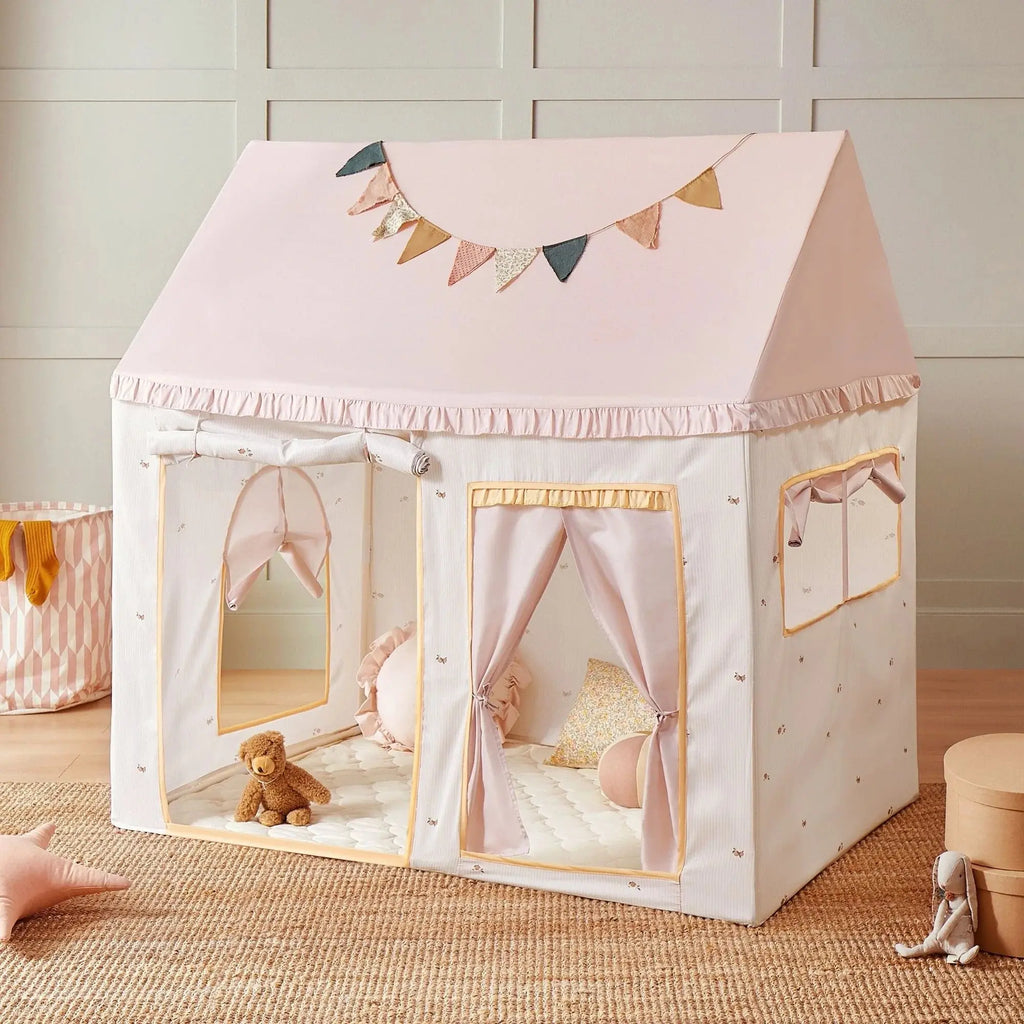 Tiny Land® Sweet Citrus Kids Play Tent – White and Pink Indoor Playhouse |  | The Baby Penguin