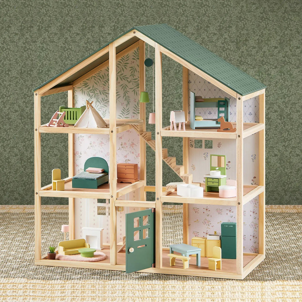 Tiny Land® Sweetwood Evergreen Dollhouse without Dolls - The Baby Penguin