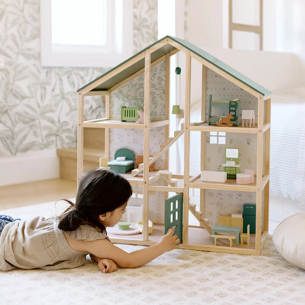 Tiny Land® Sweetwood Evergreen Dollhouse without Dolls - The Baby Penguin