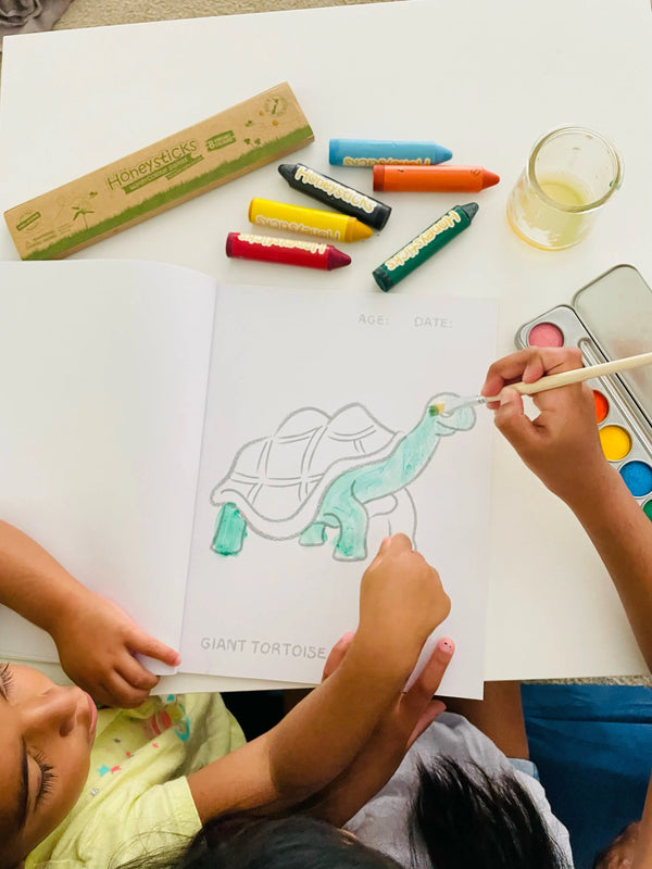 Toddlers First Coloring Book - An Endangered Animals Adventure by Honeysticks USA Honeysticks USA