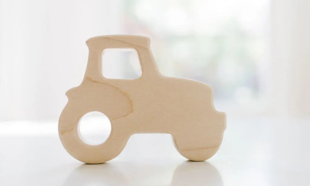 Tractor Wooden Grasping Toy | Made in the USA | Baby Soothers | The Baby Penguin