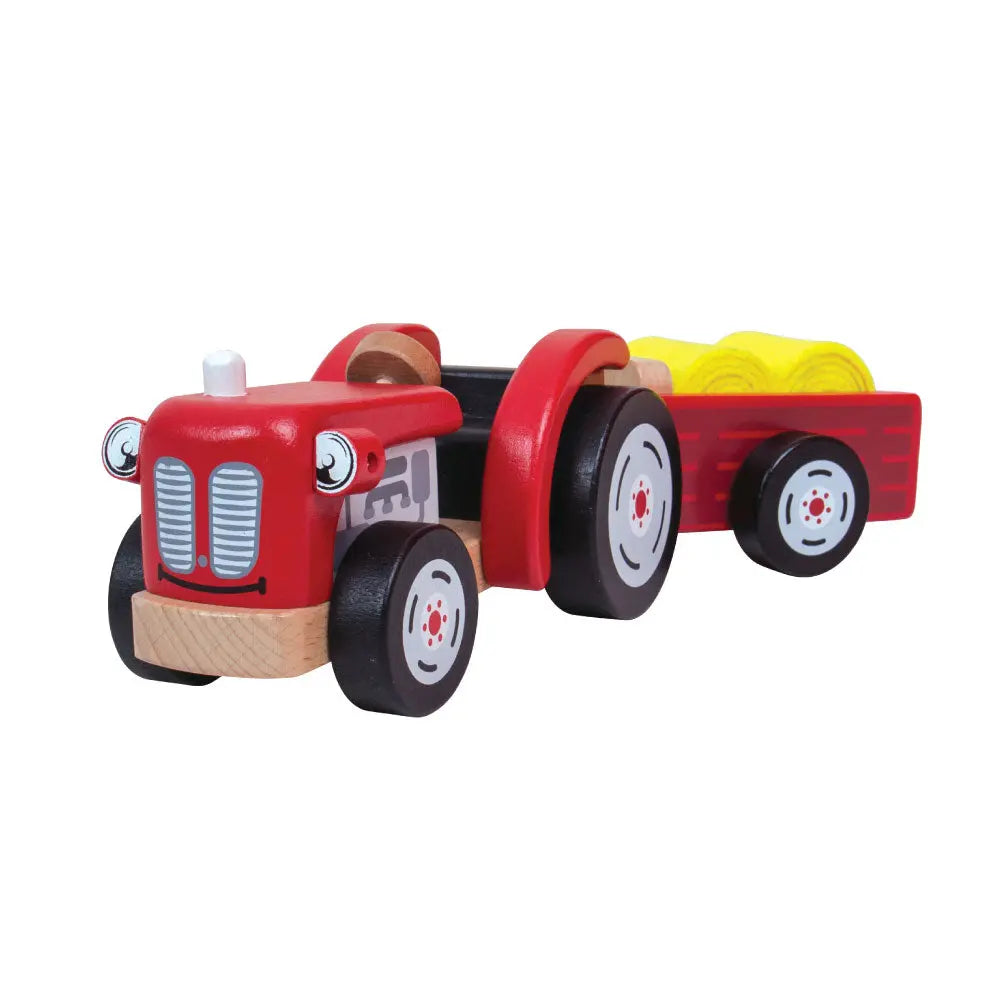  Tractor and Trailer by Bigjigs Toys US Bigjigs Toys US 